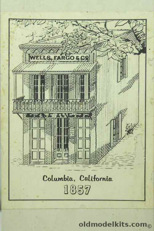 HSM Models HO Wells Fargo Express Office Columbia California 1857 - HO Scale Craftsman Kit, WF-10 plastic model kit